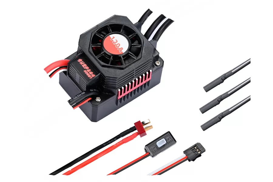 120A وحدة تحكم سرعة إلكترونيات bresc للسيارة الكهربائية بالمقياس RC # من دون فرش