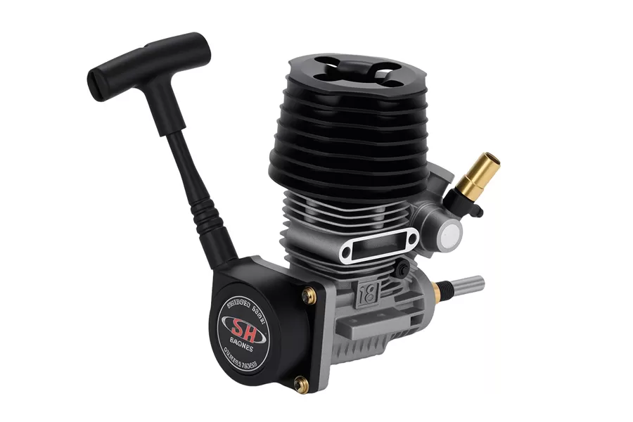 . محرك عادم جانبي 18(2.74 سي سي) مع عمود/مشغل سحب/سدادة توهج/كاربورايد لسيارة Nitro RC # P0014