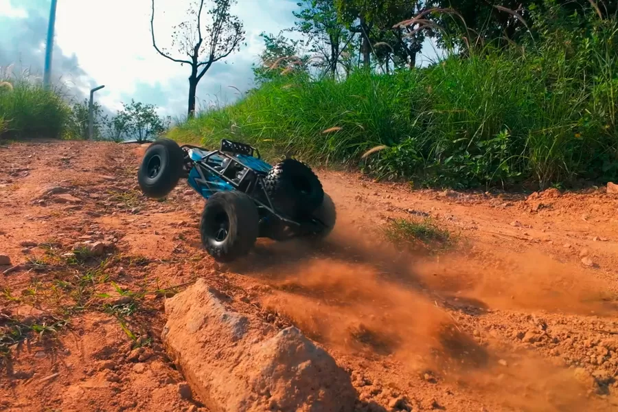 عربة رمال كهربائية للطرق الوعرة رباعية العجلات 10 مقياس رمال للطرق الوعرة> G بدون فرش سرعة عالية RTR # RH1062